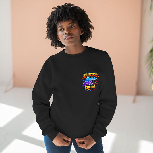Culture Art Studios Crewneck Sweatshirt — Colorful Artist Logo Pullover