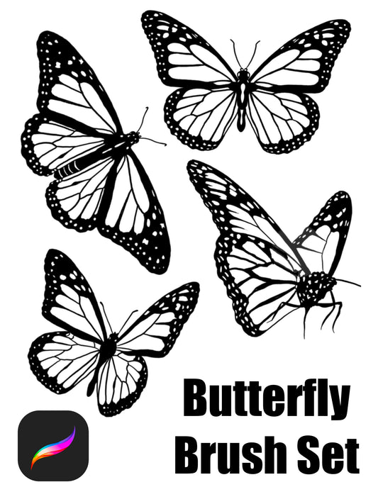 Monach Butterfly Procreate Brushset